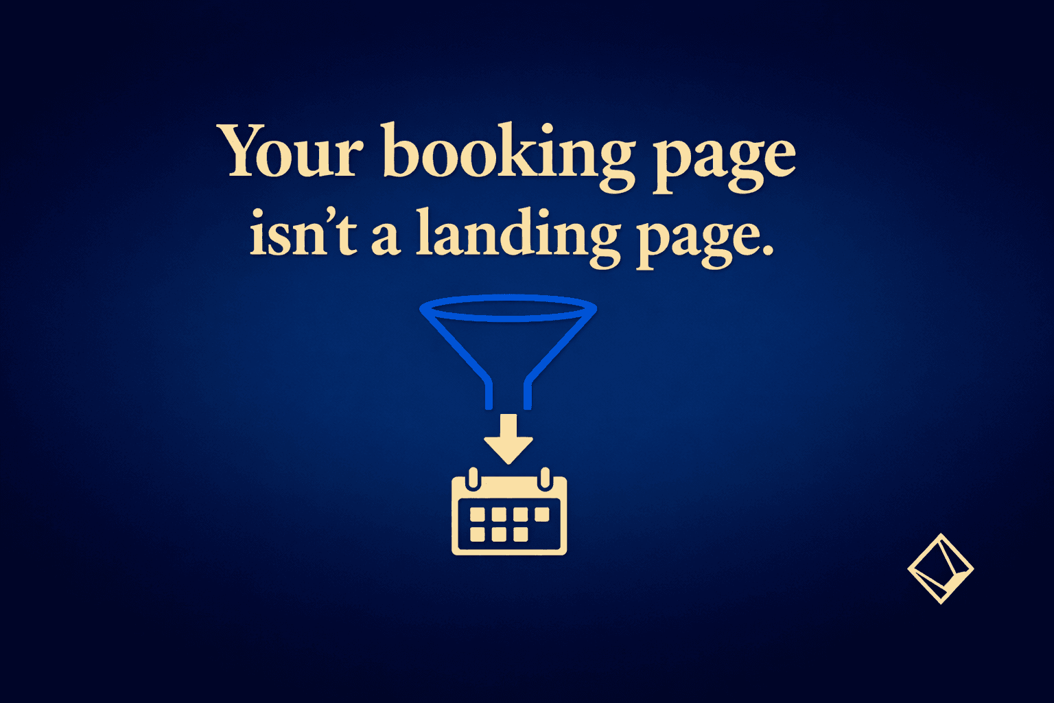 Send Ad Traffic to a Landing Page, Not Your Booking Page